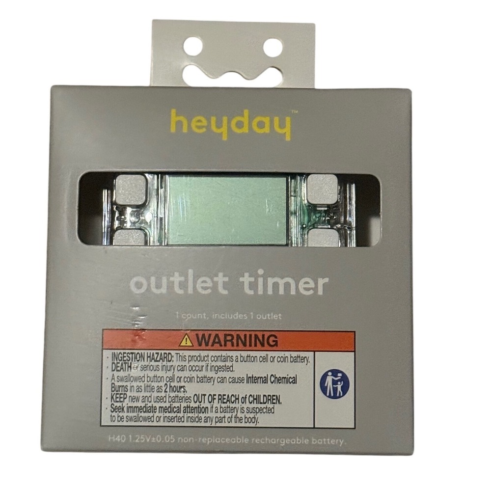 Heyday Outlet Timer‎ Digital Screen 7 Day Programmable Indoor Use Only